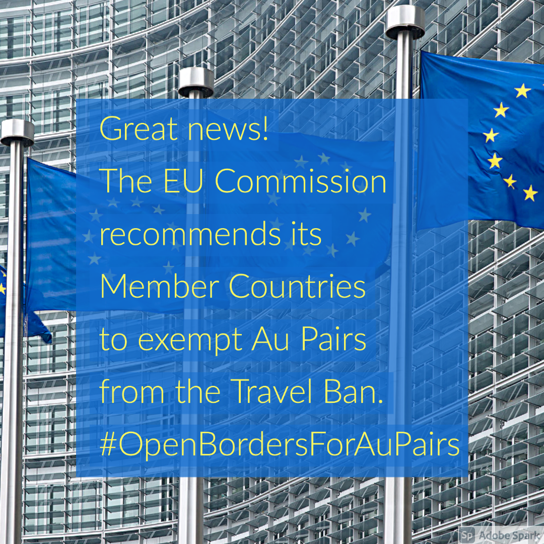 EU Commission exempts Au Pairs from the Covid 19 related Travel Ban to the EU